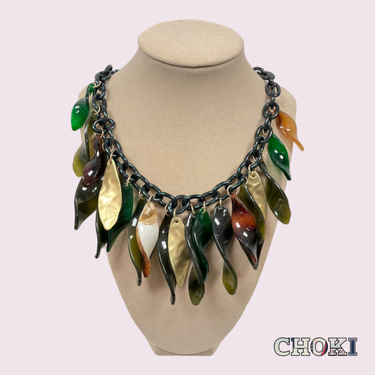 Resin Leaves Necklaces