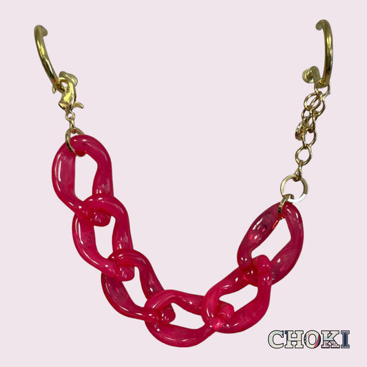 Pink Resin Link Bracelet