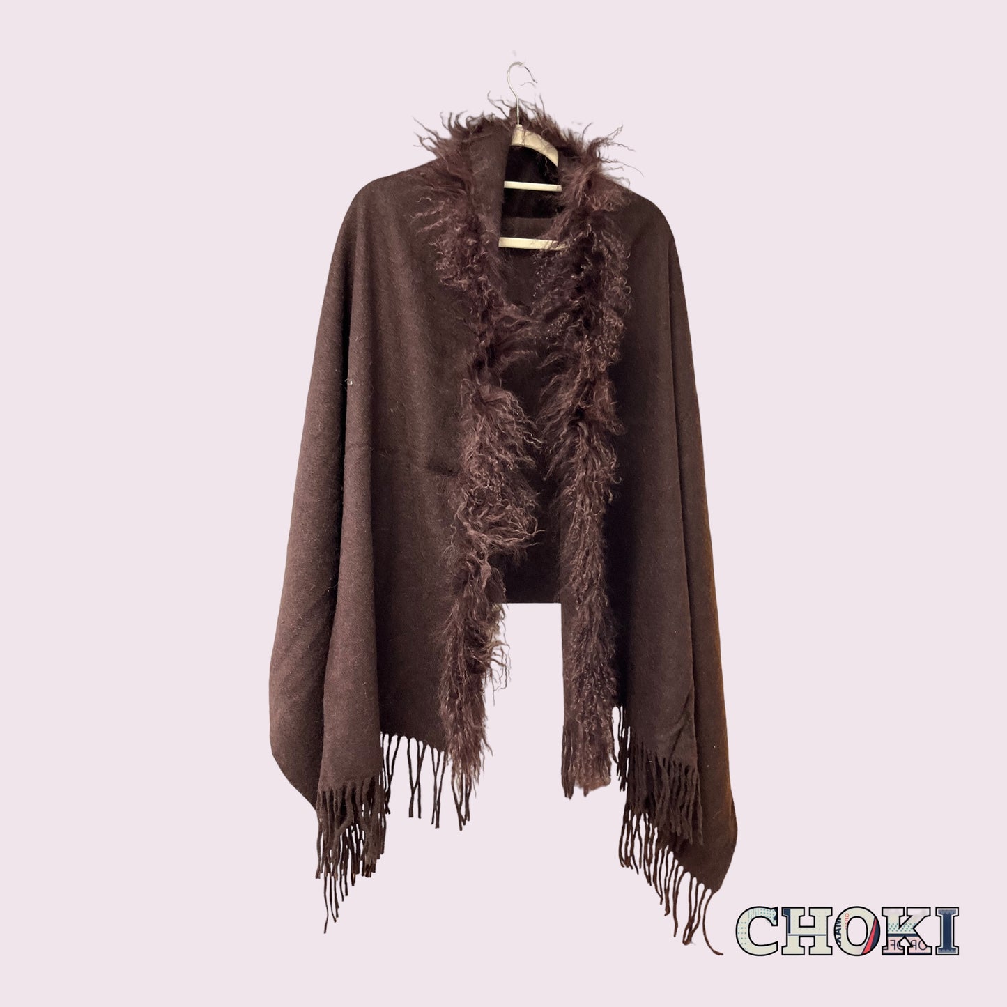 Fur-fringe Wool scarves