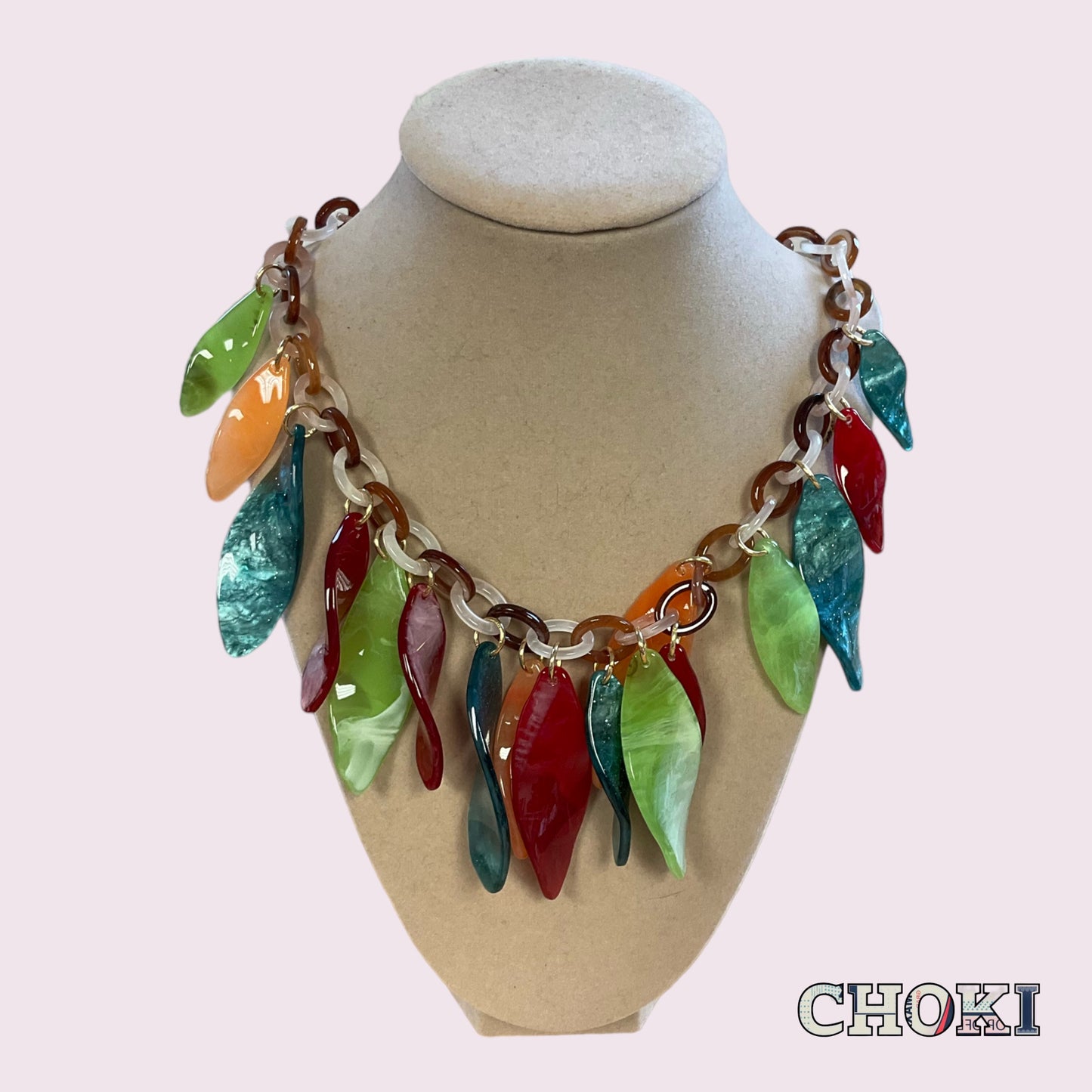 Resin Leaves Necklaces